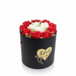 Aranjament Floral în Cutie Neagră | Cadou Romantic