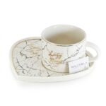 Set 6 Cești de Cafea Premium cu Farfurioare – Design Elegant din Ceramică