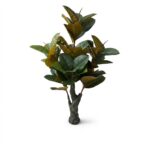 Arbore de Cauciuc Artificial Premium (Ficus Elastica), Trunchi Realist, 150 cm