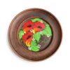 Farfurie Tradițională din Ceramică, Pictată Manual cu Maci Roșii