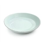 Farfurie Adâncă Verde Mentă cu Margine Argintie