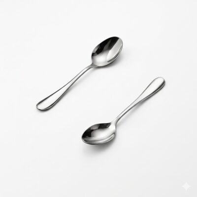 Linguri din oțel inoxidabil pentru masă, design lucios.