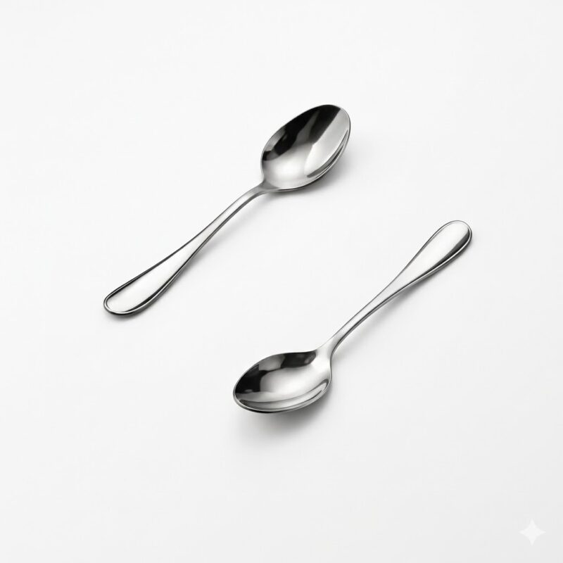 Linguri din oțel inoxidabil pentru masă, design lucios.