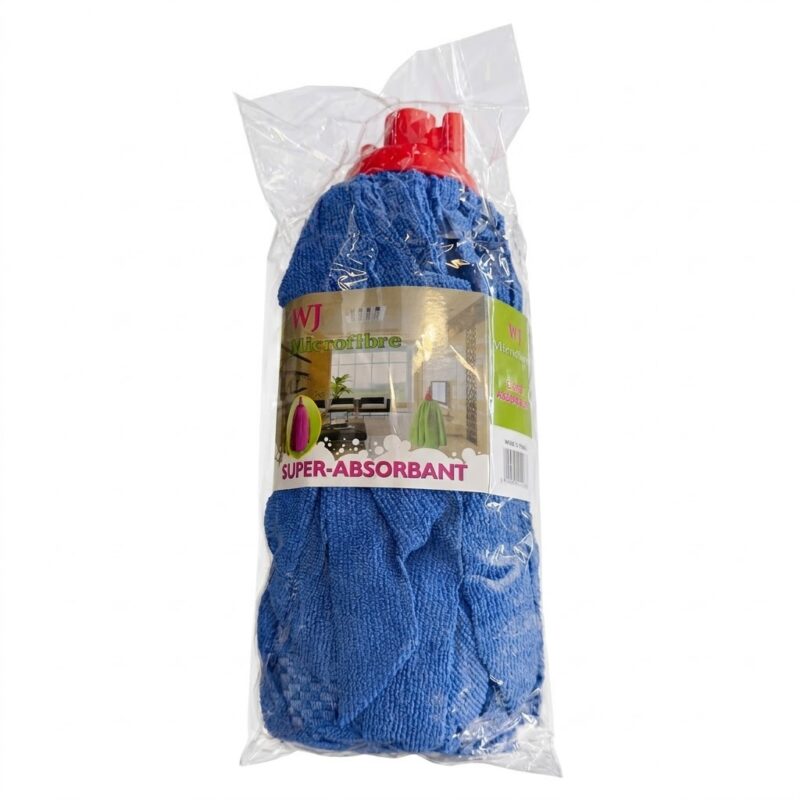 Rezervă mop WJ din microfibră, albastră, în ambalaj transparent