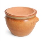 Oală tradițională din lut smălțuit, cu capac, ideală pentru sarmale și gătit la cuptor