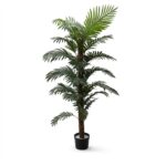 Palmier Artificial Premium Areca, Aspect 100% Natural, Frunze Bogate, Ghiveci Inclus