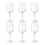 Set 6 Pahare de Vin LAV LAL, Sticlă Transparentă, 400 ml