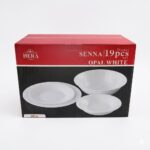 Set masa opal HERA SENNA 19 piese alb