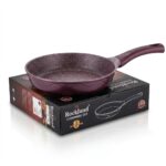 Tigaie Rockland cu înveliș granitat antiaderent, mâner ergonomic, bordo