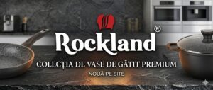 Banner promoțional pentru gama Rockland - seturi de oale și tigăi de înaltă calitate pentru bucătărie, magazin AybrHome.