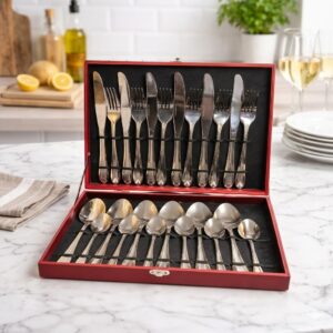 set tacamuri inox premium cutie aurie